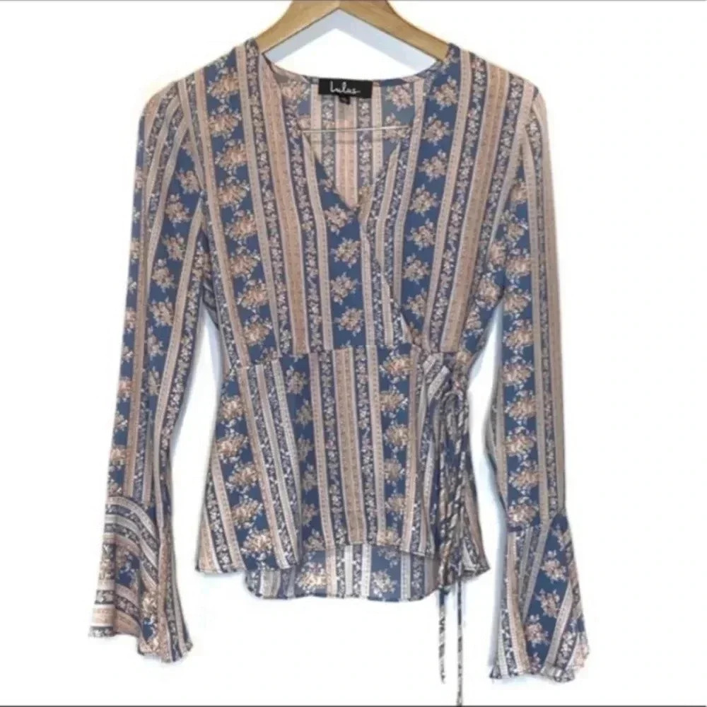 Lulus Womens Love is Enough Floral Wrap Top